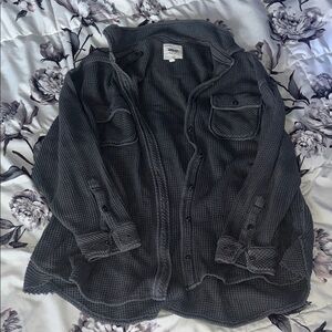 Aerie Charcoal Waffle Knit Top